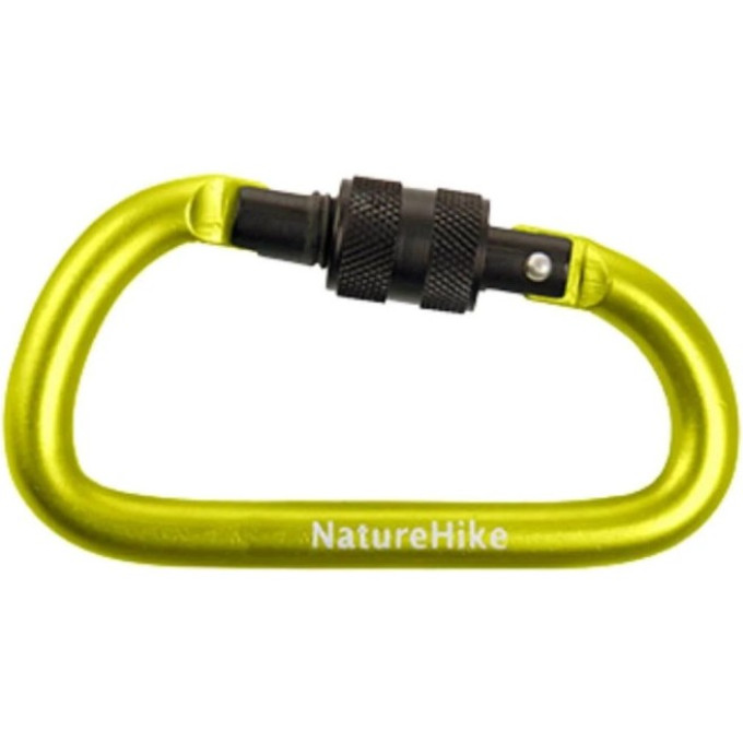 Карабин многофункциональный NATUREHIKE NH15A005-H D-Type с муфтой 6см жёлтый 6927595717417