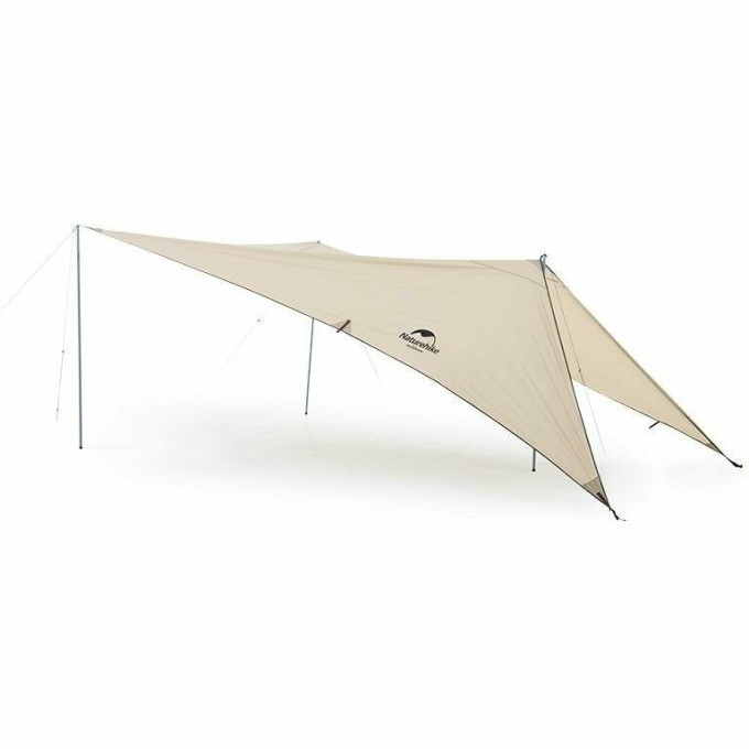 Тент NATUREHIKE CAR REAR CANOPY NH21TM001 590*340 см для кемпинга песочный с тремя стойками 6927595777831